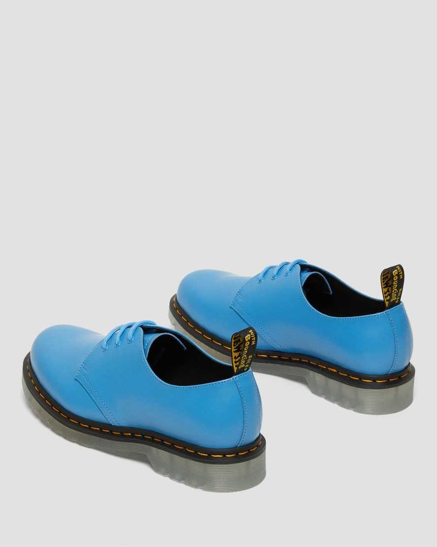 Dr Martens 1461 Iced Smooth Leather Women's Oxford Shoes Blue Smooth Leather | OYGZFP513