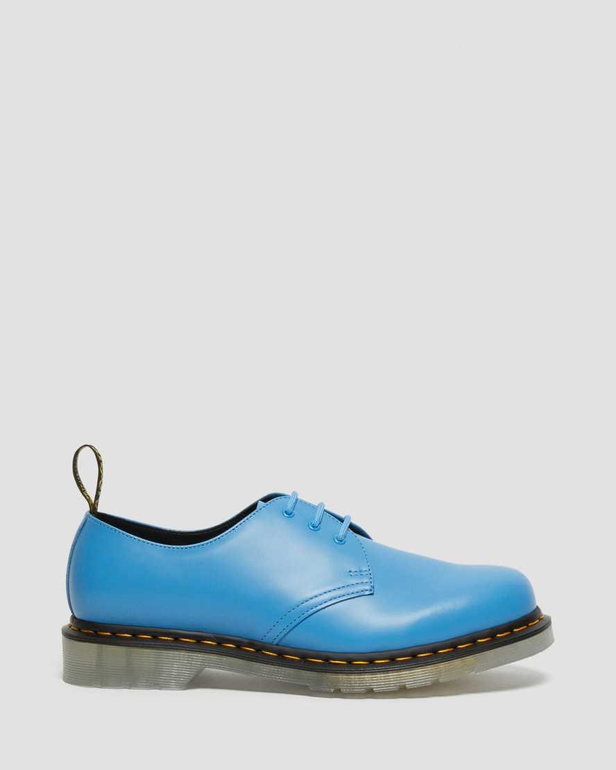 Dr Martens 1461 Iced Smooth Leather Women's Oxford Shoes Blue Smooth Leather | OYGZFP513