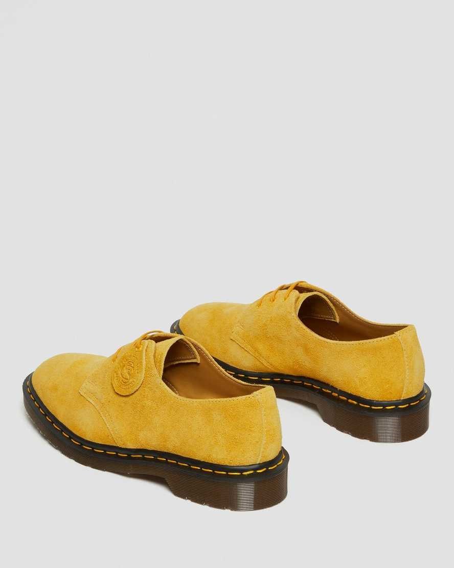 Dr Martens 1461 Made In England Suede Men's Oxford Shoes Yellow Desert Oasis Suede | SDBZKA237