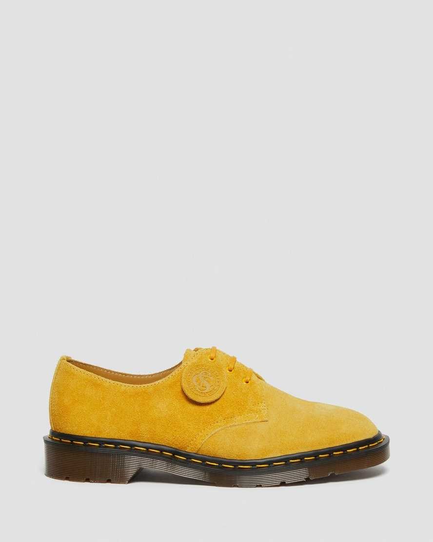 Dr Martens 1461 Made In England Suede Women's Oxford Shoes Yellow Desert Oasis Suede | VNRYAH651