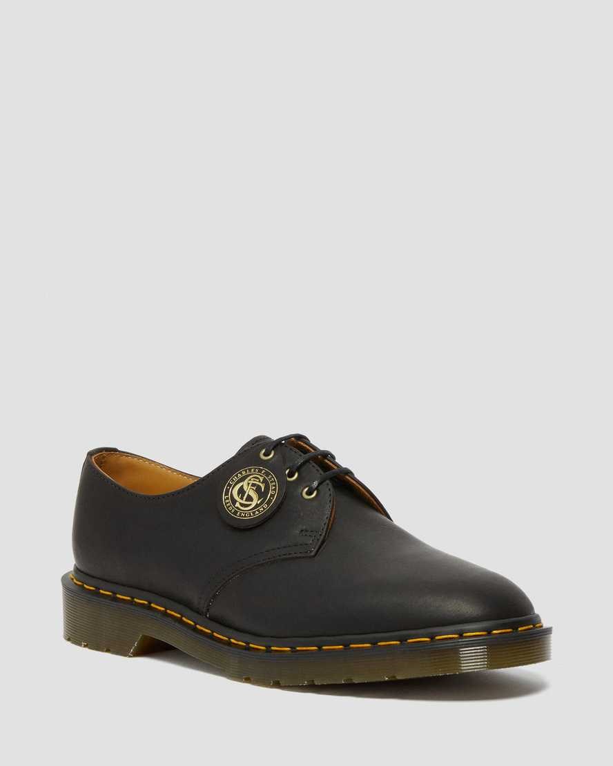 Dr Martens 1461 Made in England Classic Oil Leather Women's Oxford Shoes Black Classic Oiled Shoulder | SXRGLV507