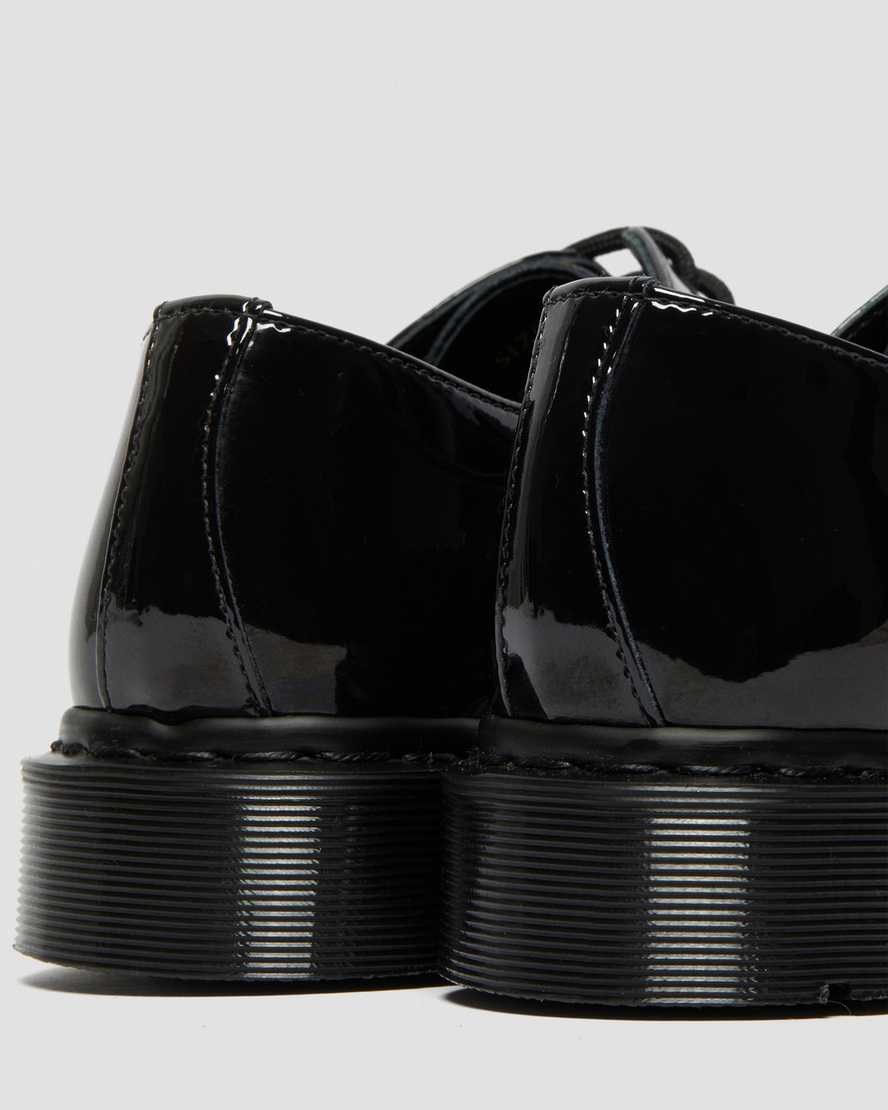 Dr Martens 1461 Made in England Mono Patent Leather Women's Patent Shoes Black Patent Lamper | IKDQUM791