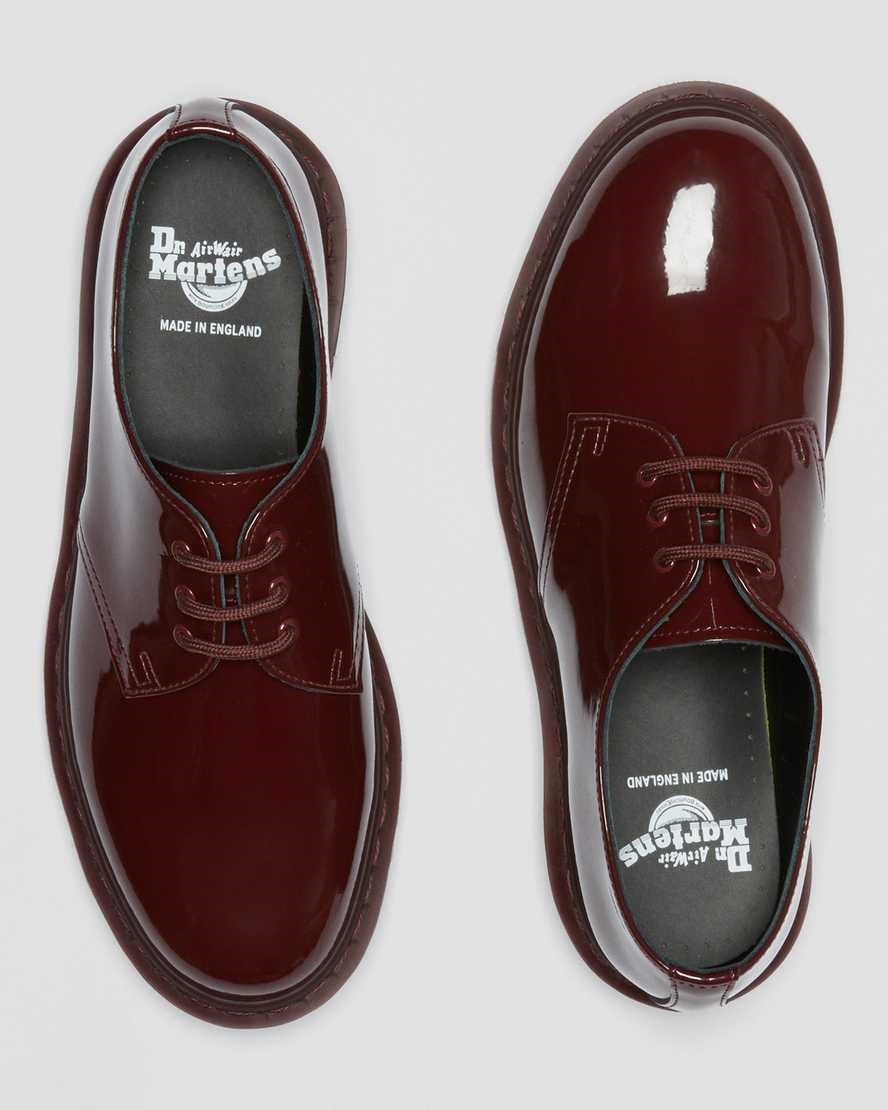 Dr Martens 1461 Made in England Mono Patent Leather Men's Oxford Shoes Red Patent Lamper | IQJCRM430