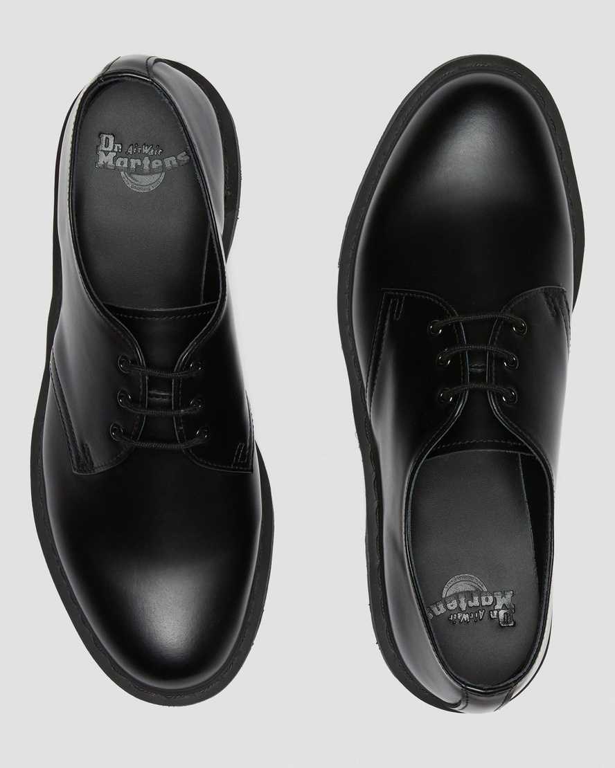 Dr Martens 1461 Mono Smooth Leather Men's Oxford Shoes Black Smooth Leather | IPCXMU061