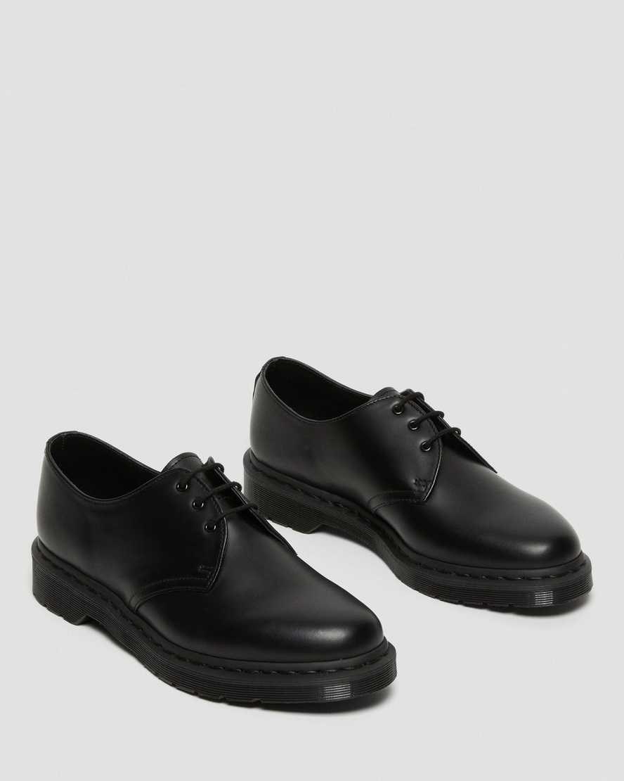 Dr Martens 1461 Mono Smooth Leather Women's Oxford Shoes Black Smooth Leather | DJPXNH125