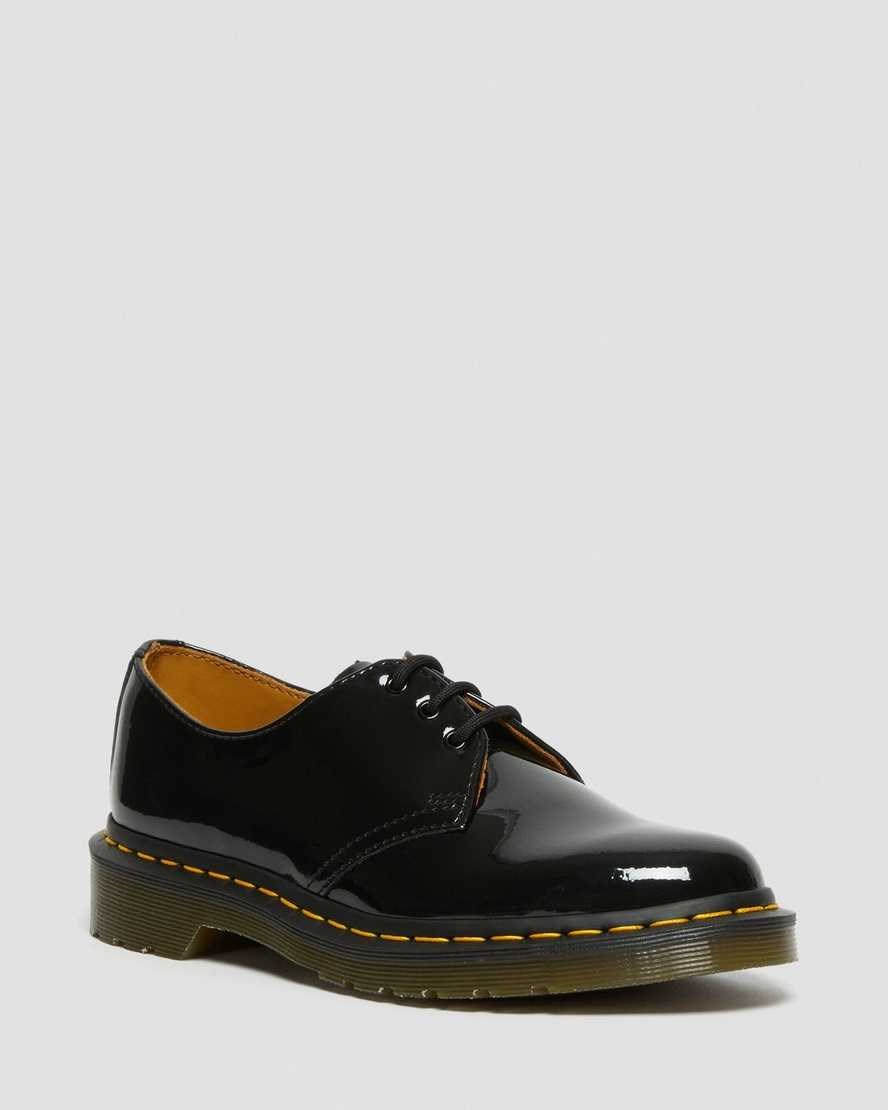 Dr Martens 1461 Patent Leather Women\'s Oxford Shoes Black Patent Lamper | EJZQAT123