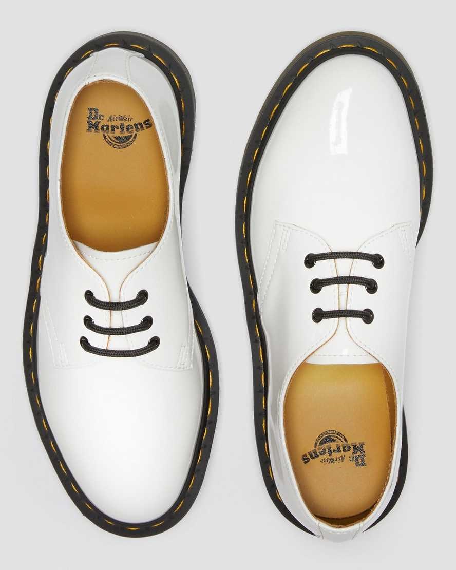 Dr Martens 1461 Patent Leather Women's Oxford Shoes White Patent Lamper | UGSIPZ718