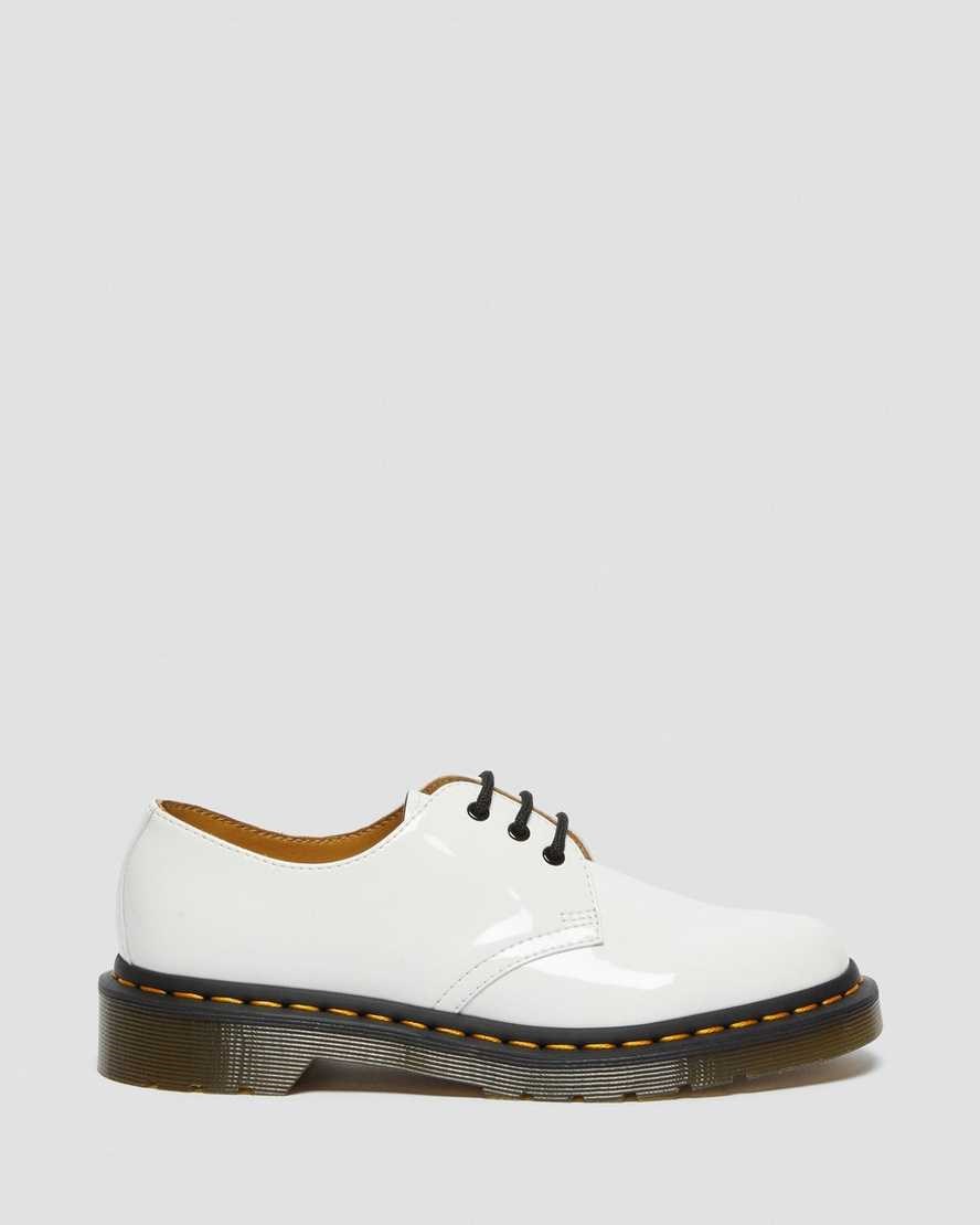 Dr Martens 1461 Patent Leather Women's Patent Shoes White Patent Lamper | LBYPRT561