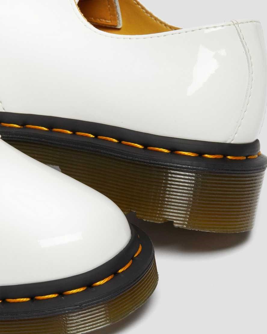 Dr Martens 1461 Patent Leather Women's Patent Shoes White Patent Lamper | LBYPRT561