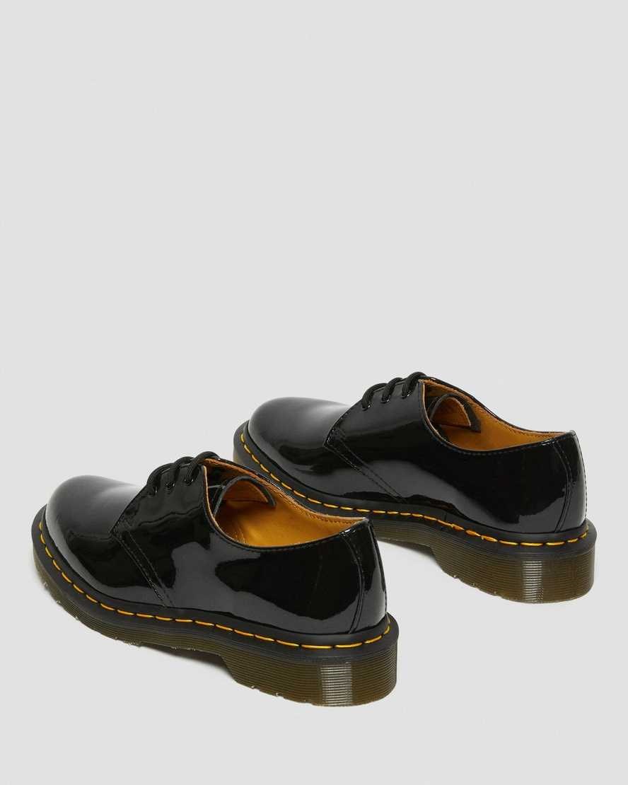 Dr Martens 1461 Patent Leather Women's Patent Shoes Black Patent Lamper | ZVBDIW819