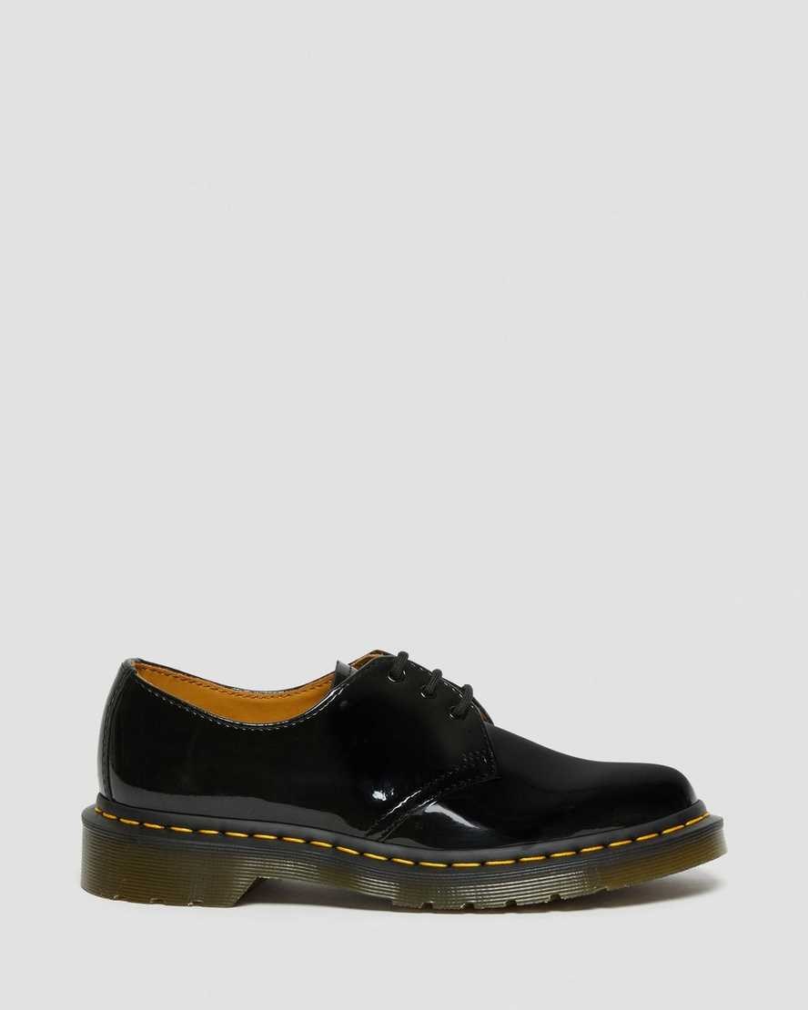 Dr Martens 1461 Patent Leather Women's Patent Shoes Black Patent Lamper | ZVBDIW819