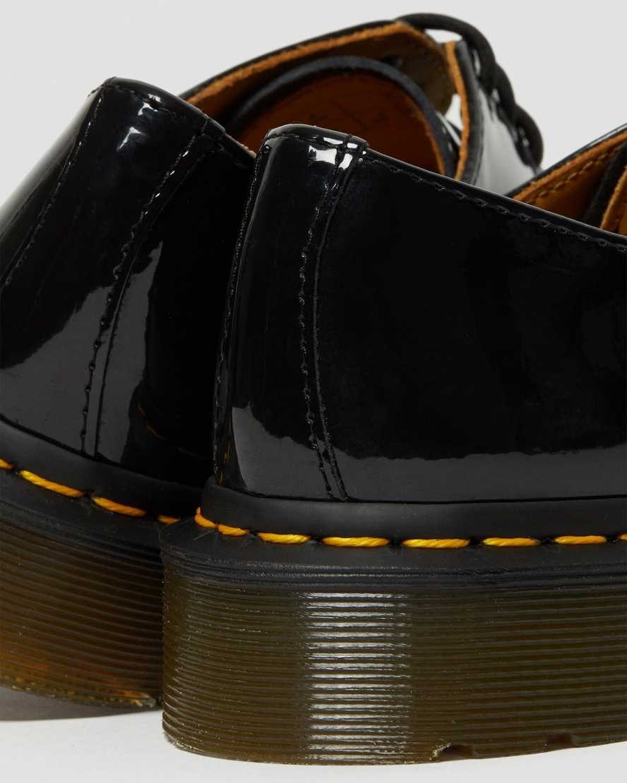 Dr Martens 1461 Patent Leather Women's Patent Shoes Black Patent Lamper | ZVBDIW819