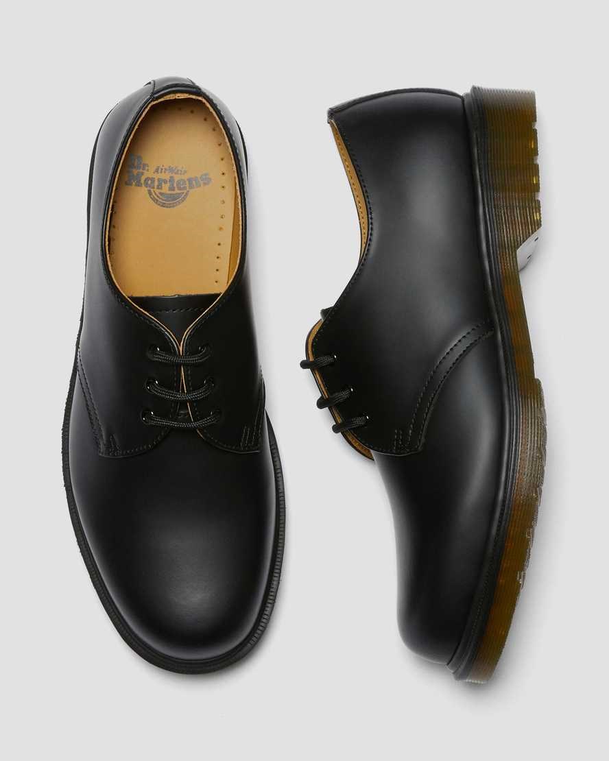 Dr Martens 1461 Plain Welt Smooth Leather Men's Oxford Shoes Black Smooth Leather | ULKYEA241