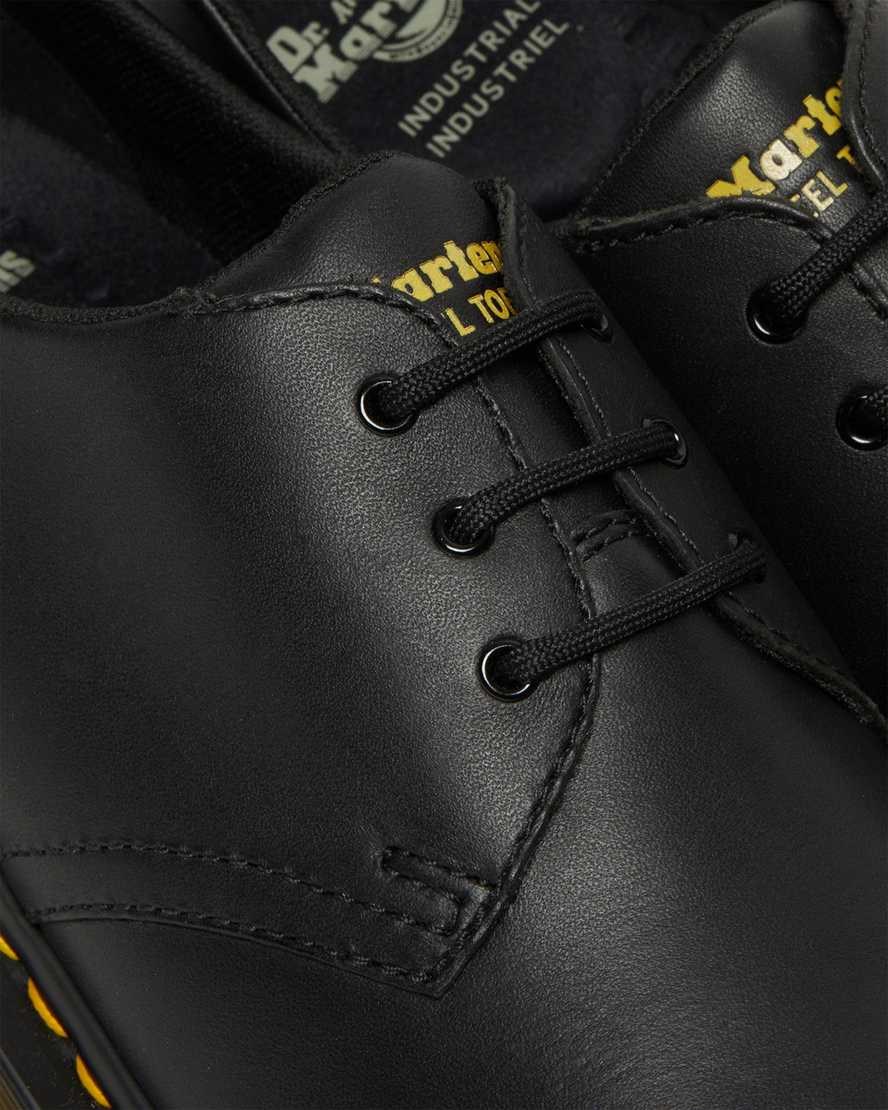 Dr Martens 1461 Slip Resistant Steel Toe Men's Oxford Shoes Black Industrial Full Grain | CTQGIV570