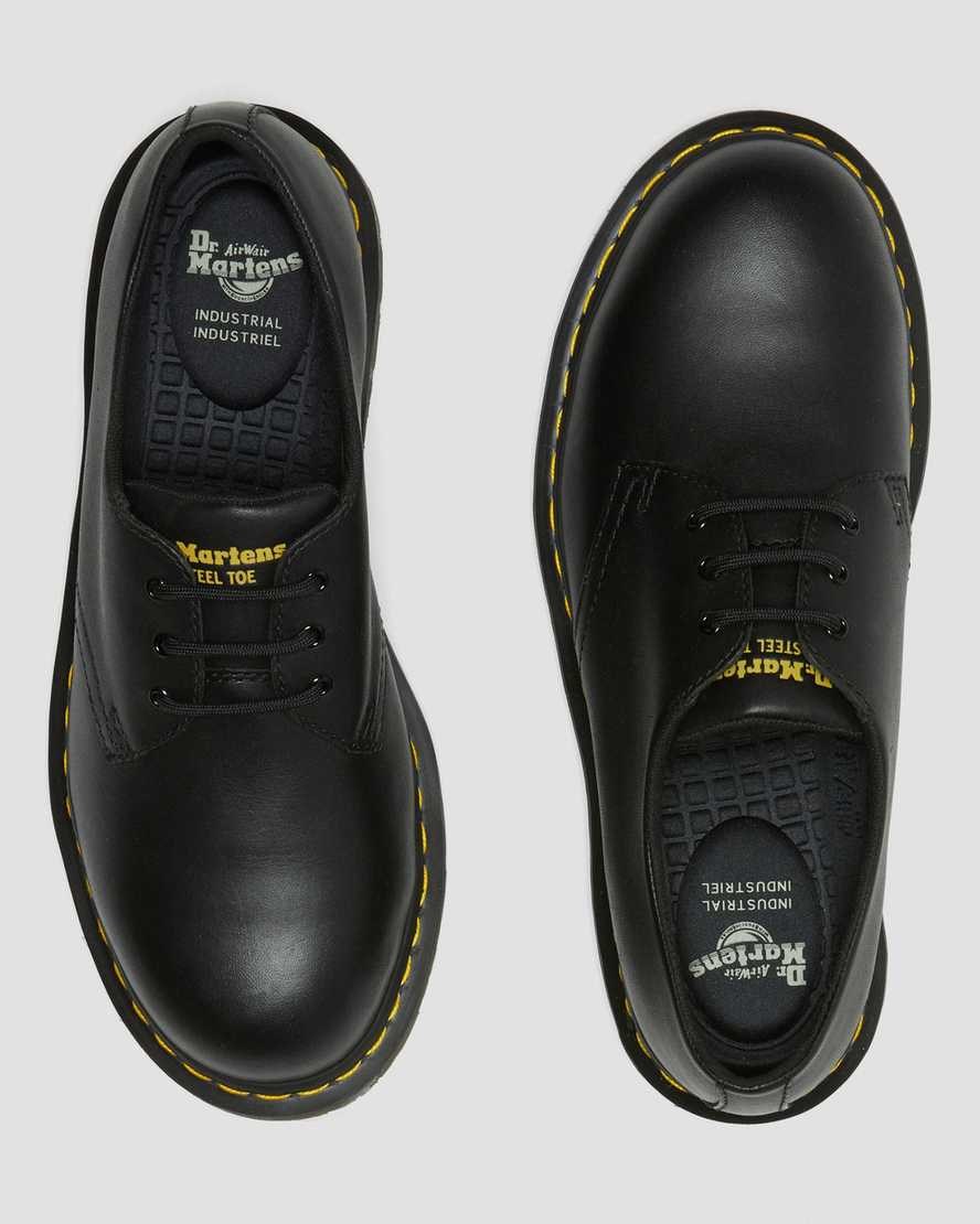 Dr Martens 1461 Slip Resistant Steel Toe Women's Oxford Shoes Black Industrial Full Grain | GTNVPY279