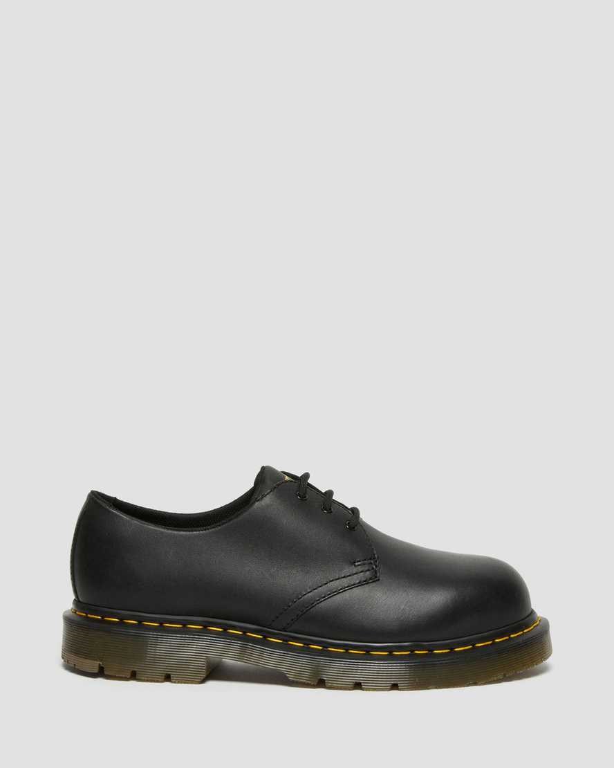 Dr Martens 1461 Slip Resistant Steel Toe Women's Oxford Shoes Black Industrial Full Grain | GTNVPY279