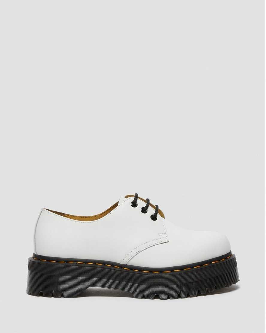 Dr Martens 1461 Smooth Leather Men's Oxford Shoes White Polished Smooth | CMSTYZ650