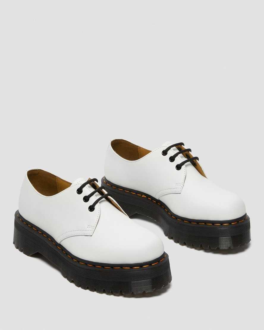 Dr Martens 1461 Smooth Leather Men's Oxford Shoes White Polished Smooth | CMSTYZ650