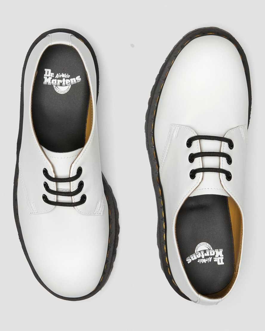 Dr Martens 1461 Smooth Leather Men's Oxford Shoes White Polished Smooth | CMSTYZ650