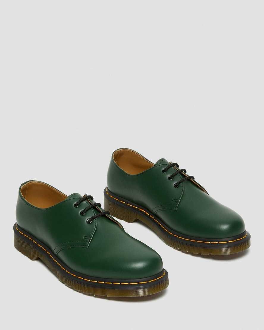 Dr Martens 1461 Smooth Leather Men's Oxford Shoes Green Smooth Leather | JUFHCR602