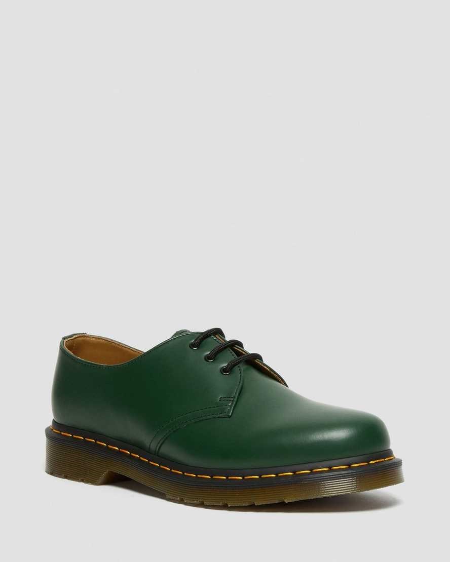 Dr Martens 1461 Smooth Leather Men's Oxford Shoes Green Smooth Leather | JUFHCR602