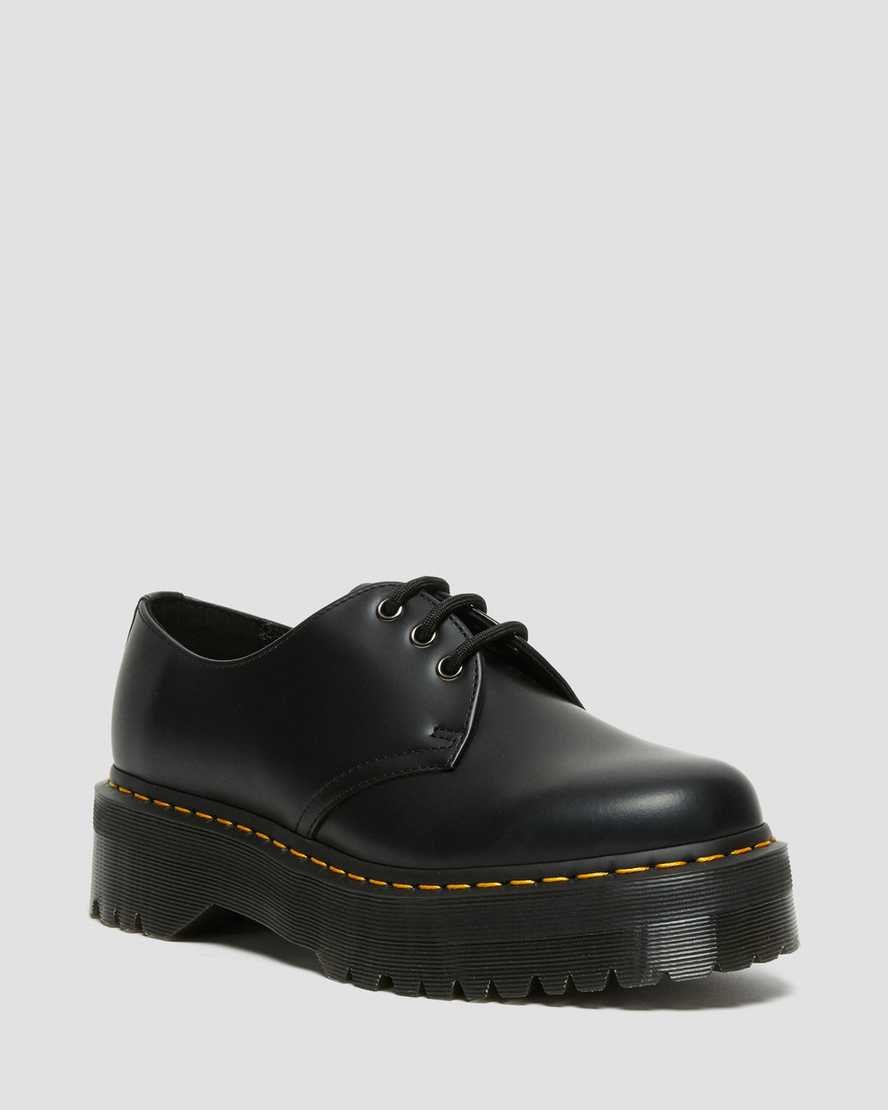 Dr Martens 1461 Smooth Leather Men\'s Oxford Shoes Black Polished Smooth | NRAZSO724