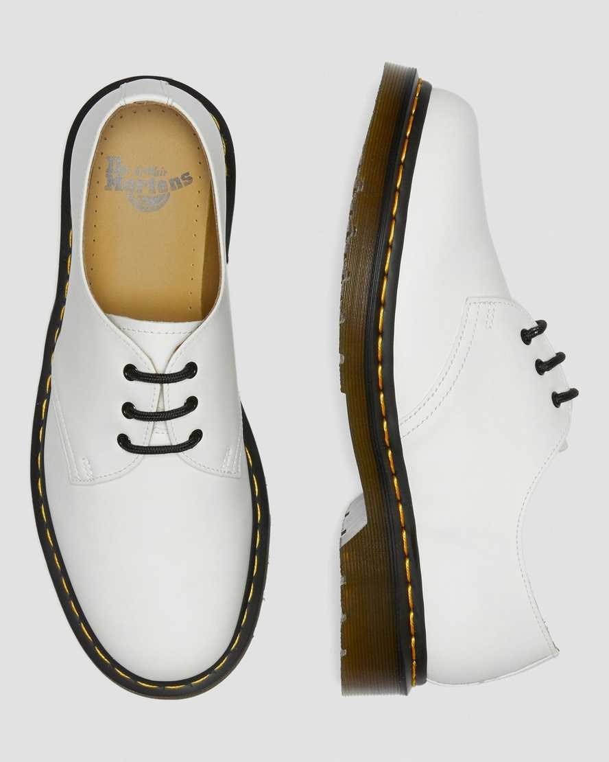 Dr Martens 1461 Smooth Leather Men's Oxford Shoes White Smooth Leather | OXWLHY153