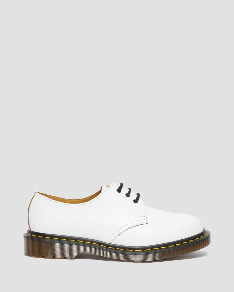 Dr Martens 1461 Vintage Made in England Men's Oxford Shoes White Quilon | ANYBWJ390