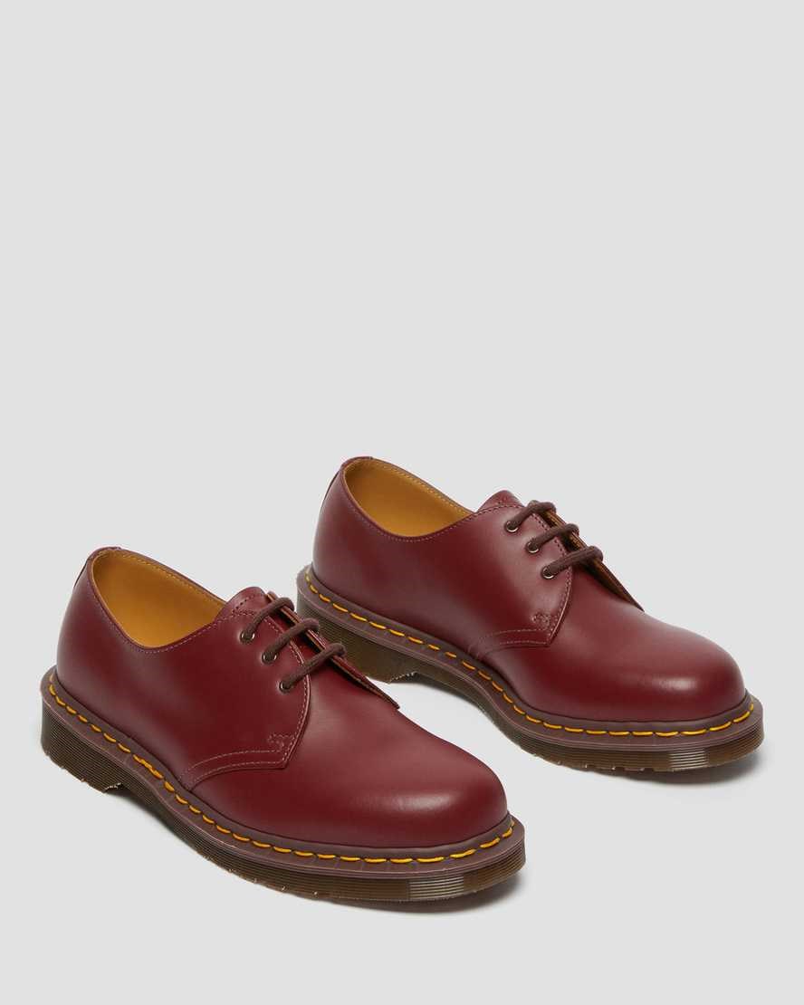 Dr Martens 1461 Vintage Made in England Men's Oxford Shoes Red Quilon | HPMXBQ274