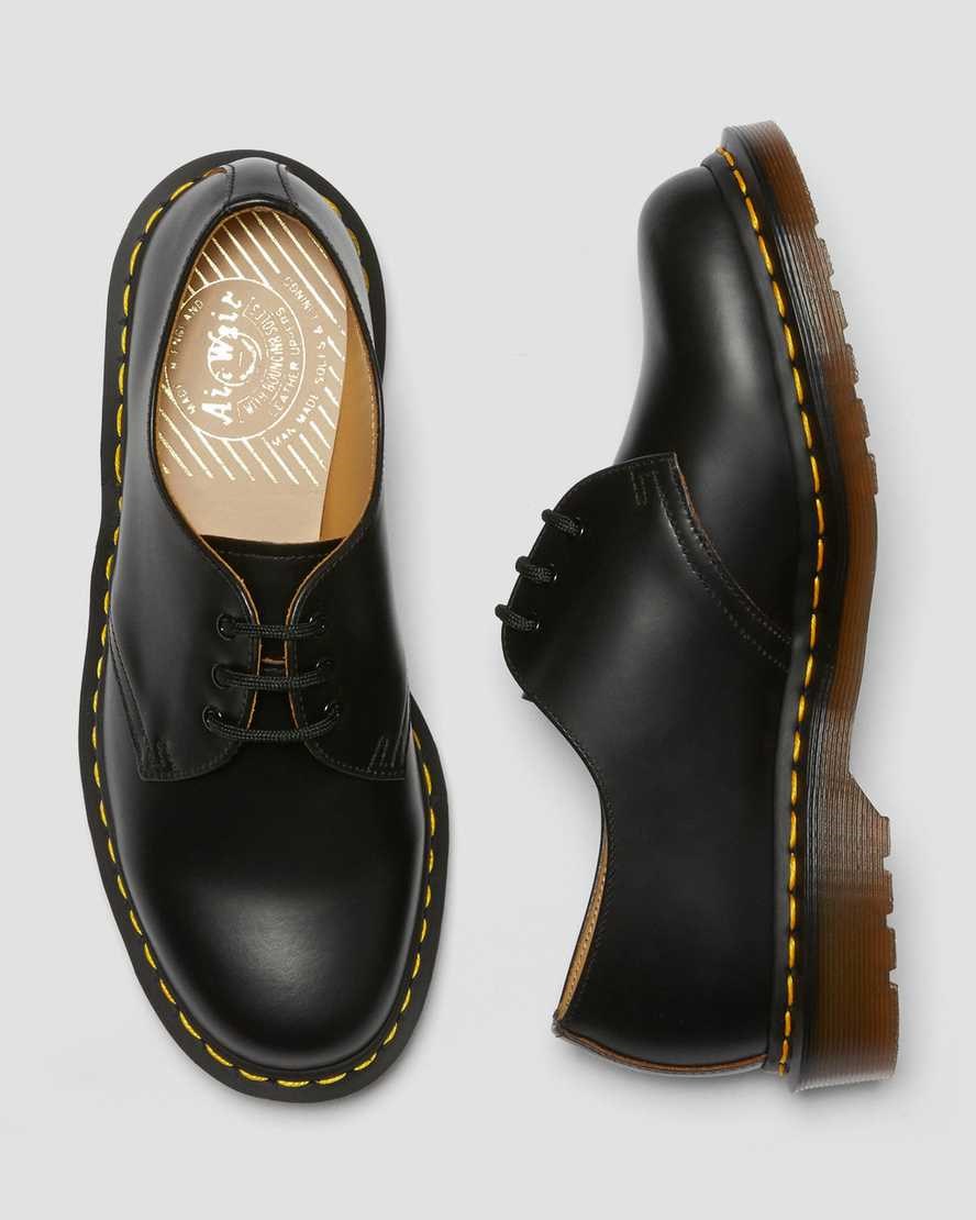 Dr Martens 1461 Vintage Made in England Men's Oxford Shoes Black Quilon | MBIFYR504