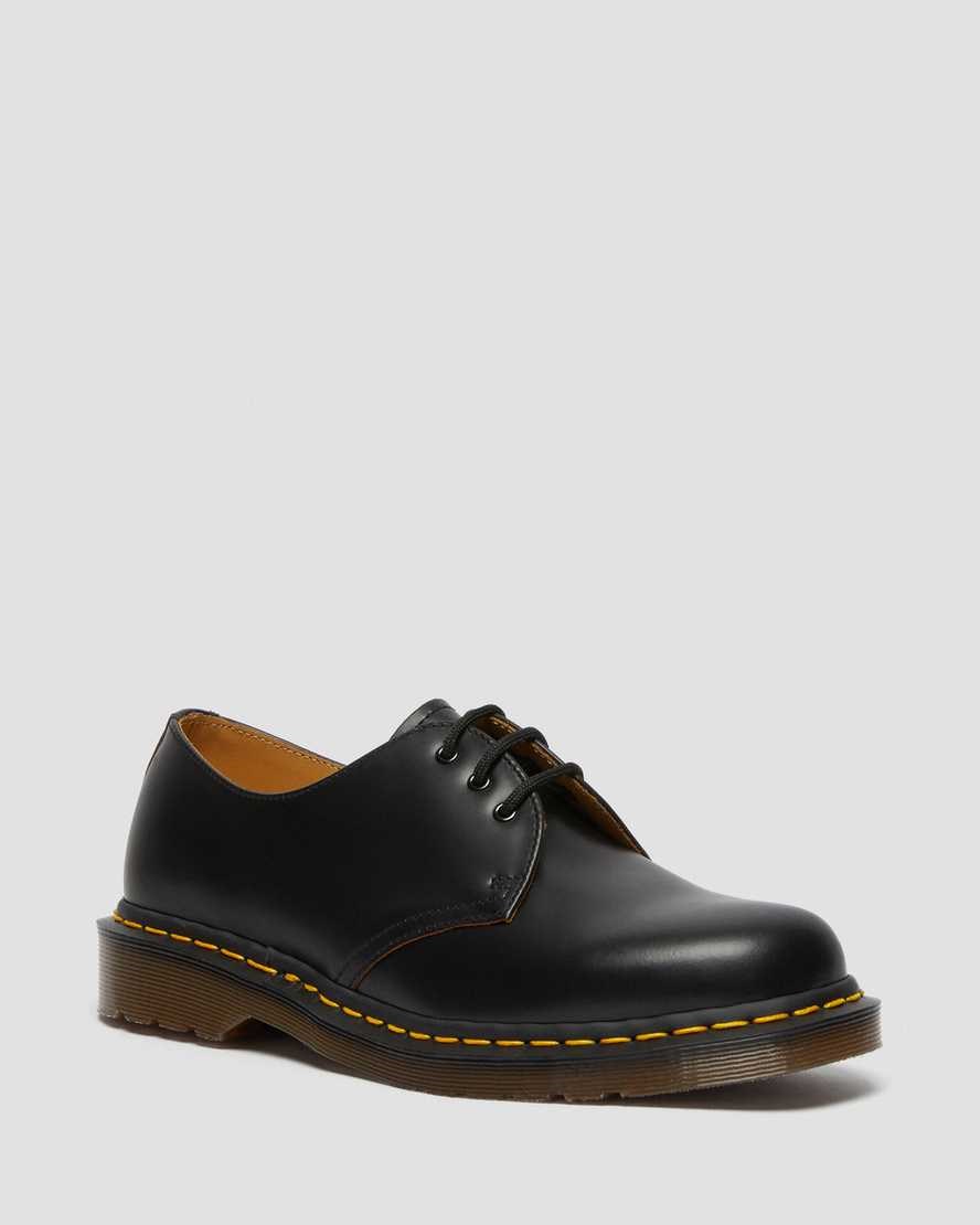 Dr Martens 1461 Vintage Made in England Men\'s Oxford Shoes Black Quilon | MBIFYR504