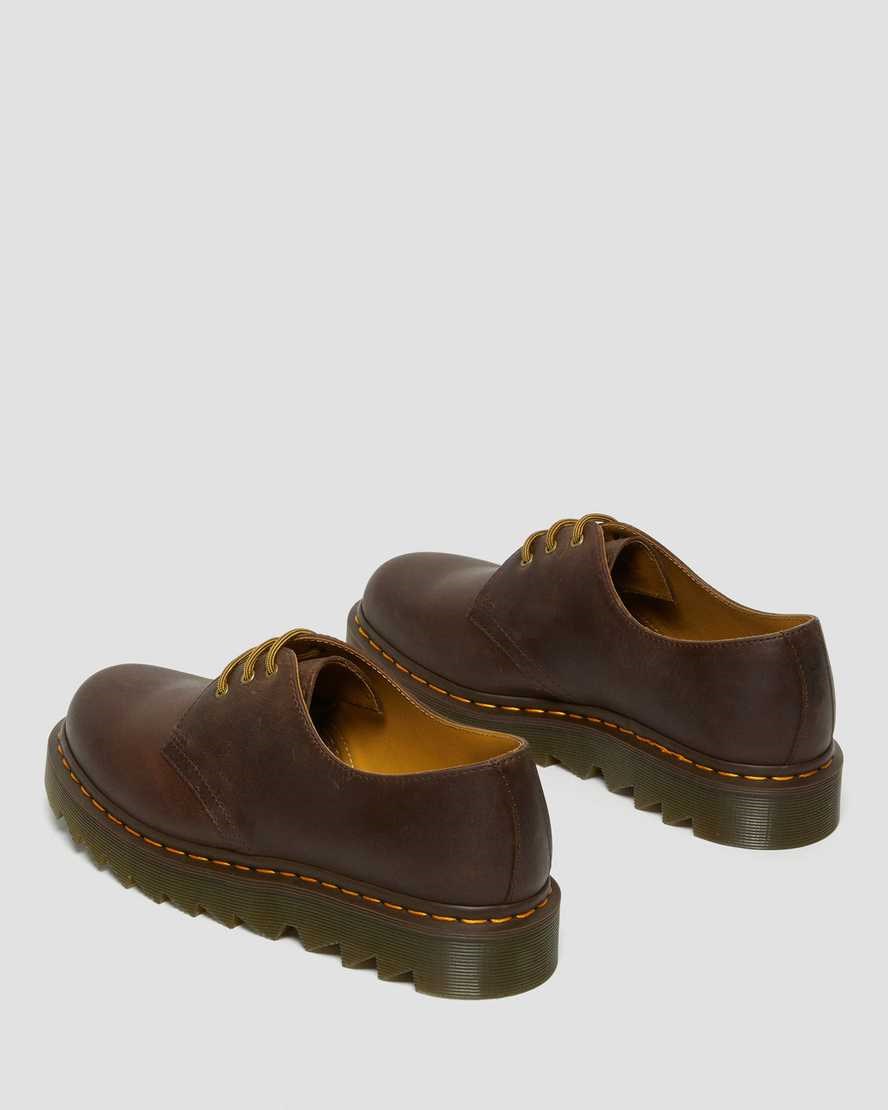 Dr Martens 1461 Ziggy Leather Men's Oxford Shoes Dark Brown Crazy Horse Leather | MUTNEF874