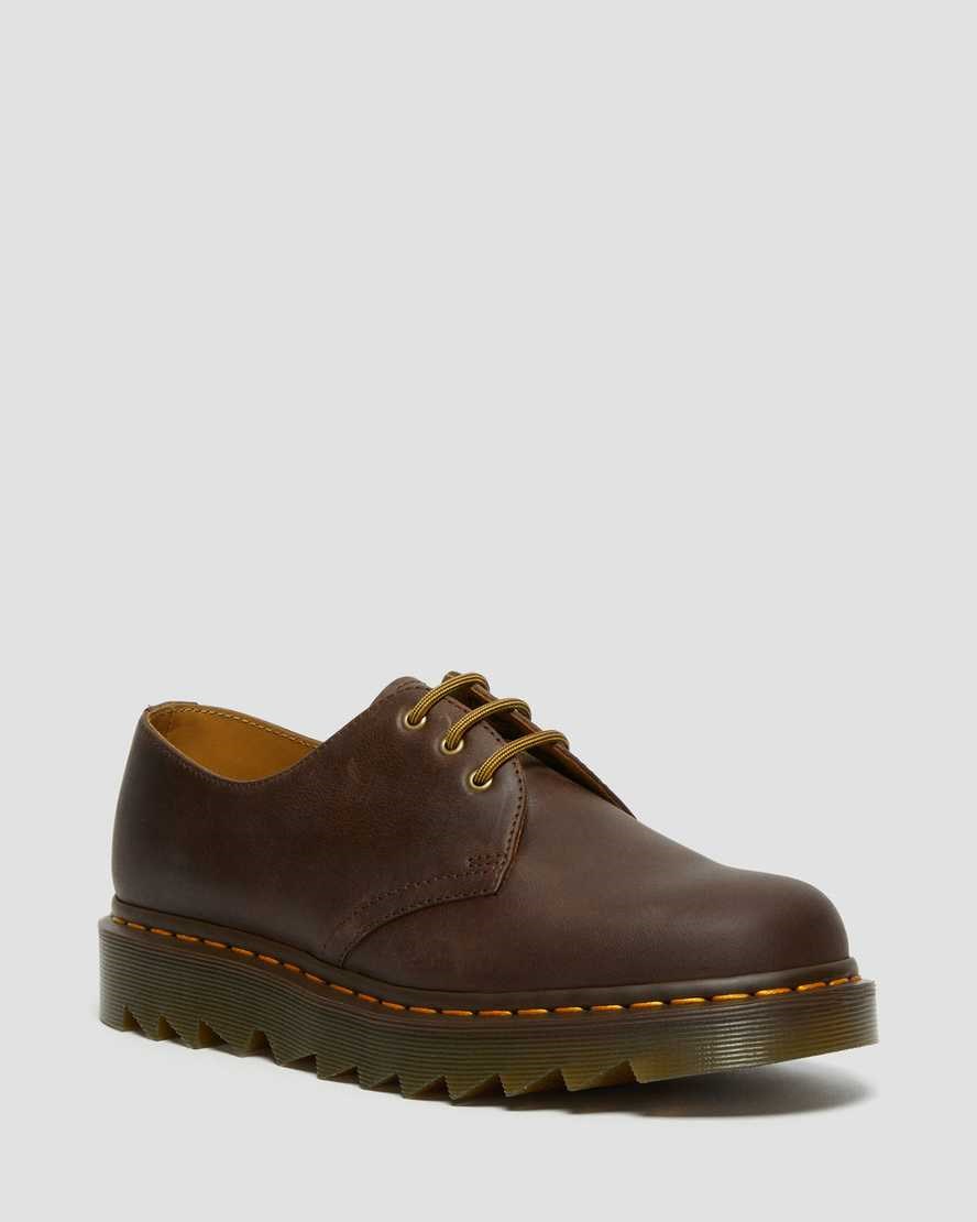 Dr Martens 1461 Ziggy Leather Men\'s Oxford Shoes Dark Brown Crazy Horse Leather | MUTNEF874