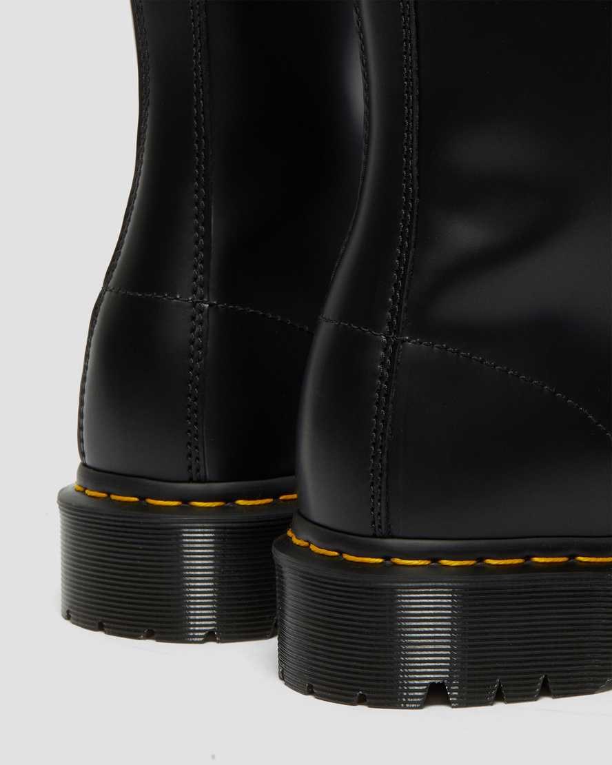 Dr Martens 1490 Bex Smooth Leather Men's Mid Calf Boots Black Smooth Leather | WQMYTJ934