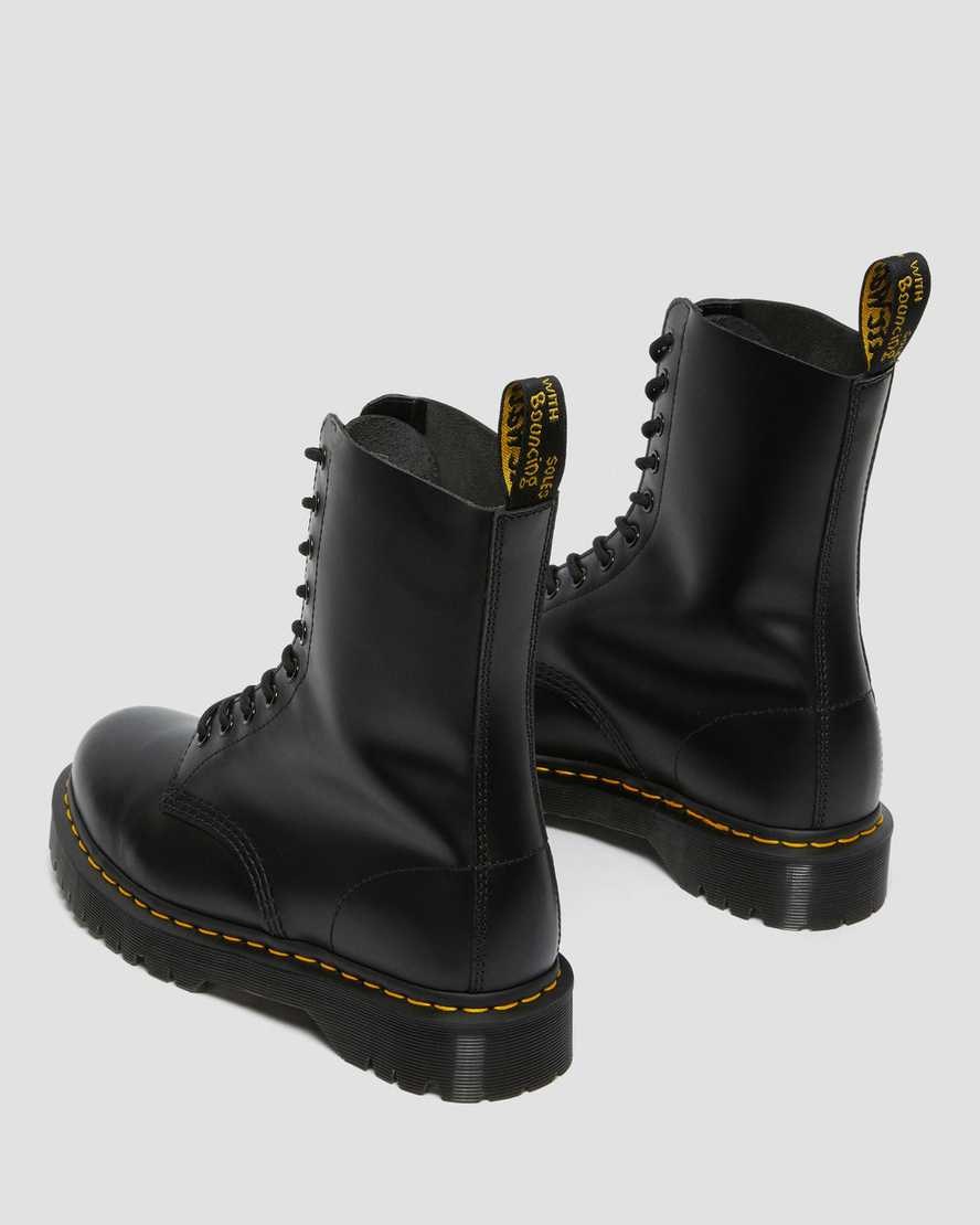 Dr Martens 1490 Bex Smooth Leather Men's Mid Calf Boots Black Smooth Leather | WQMYTJ934