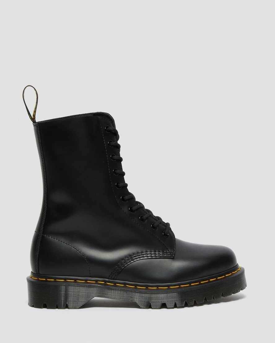 Dr Martens 1490 Bex Smooth Leather Men's Mid Calf Boots Black Smooth Leather | WQMYTJ934