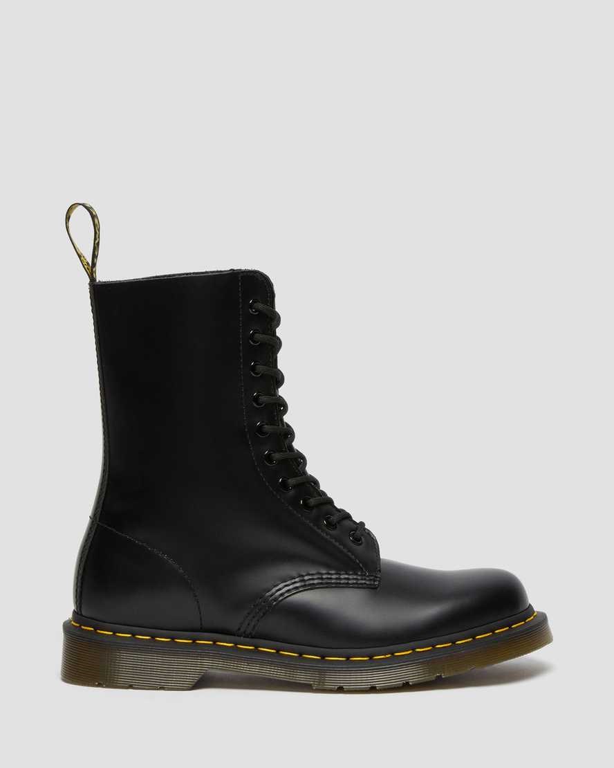 Dr Martens 1490 Smooth Leather Men's Ankle Boots Black Smooth Leather | WIJFSR853