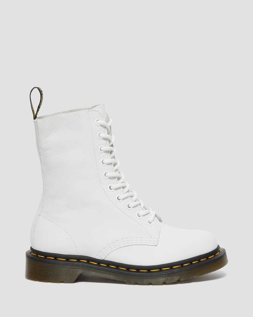 Dr Martens 1490 Virginia Leather Women's Lace Up Boots White Virginia | EIHQOK938