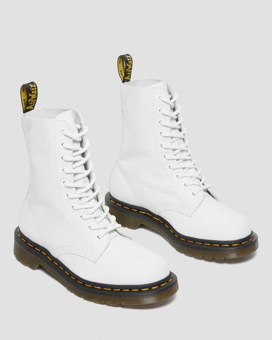 Dr Martens 1490 Virginia Leather Women's Lace Up Boots White Virginia | EIHQOK938