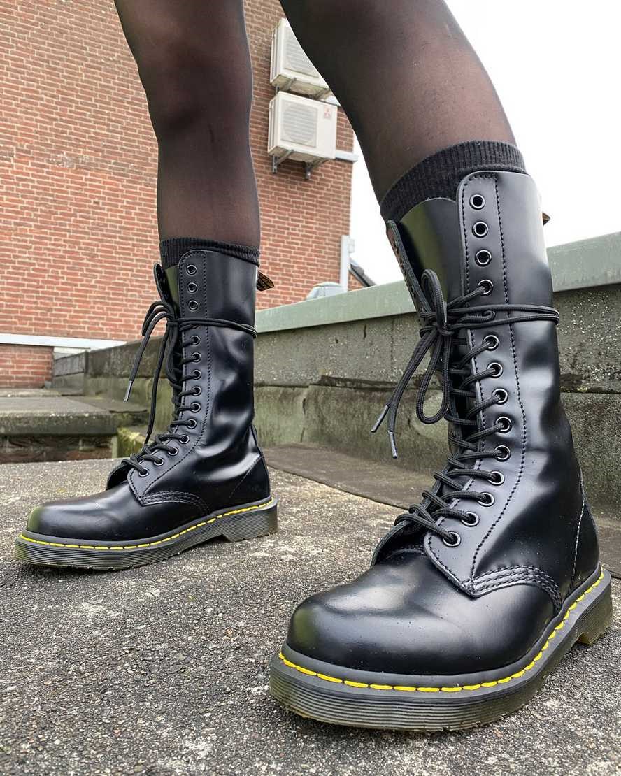 Dr Martens 1914 Smooth Leather Men's Lace Up Boots Black Smooth Leather | NLXIYA528