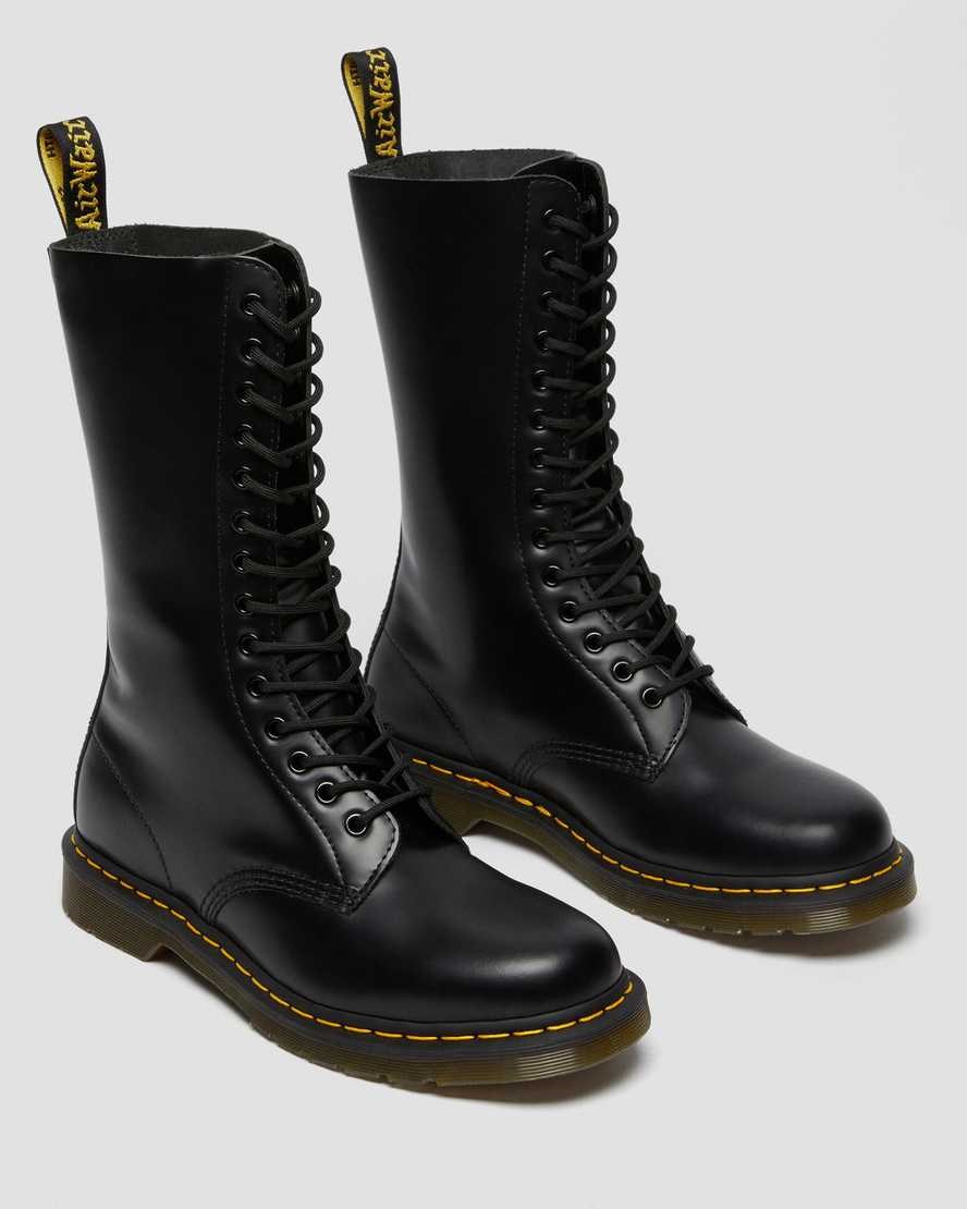 Dr Martens 1914 Smooth Leather Men's Lace Up Boots Black Smooth Leather | NLXIYA528