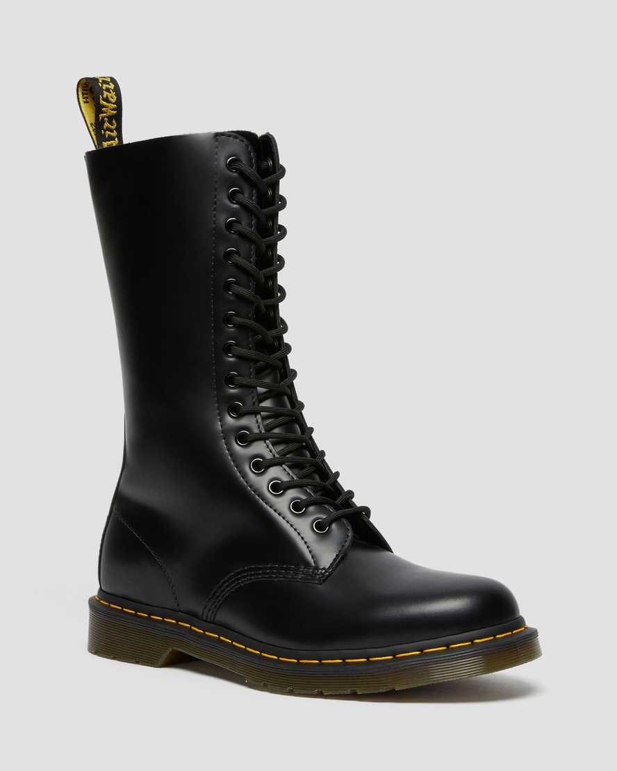 Dr Martens 1914 Smooth Leather Men\'s Lace Up Boots Black Smooth Leather | NLXIYA528