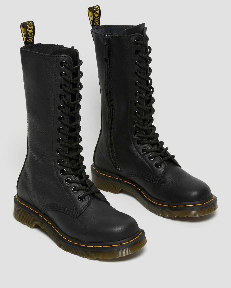 Dr Martens 1B99 Virginia Leather Women's Lace Up Boots Black Virginia | VDTPZC467