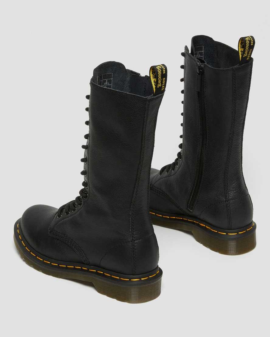 Dr Martens 1B99 Virginia Leather Women's Lace Up Boots Black Virginia | VDTPZC467