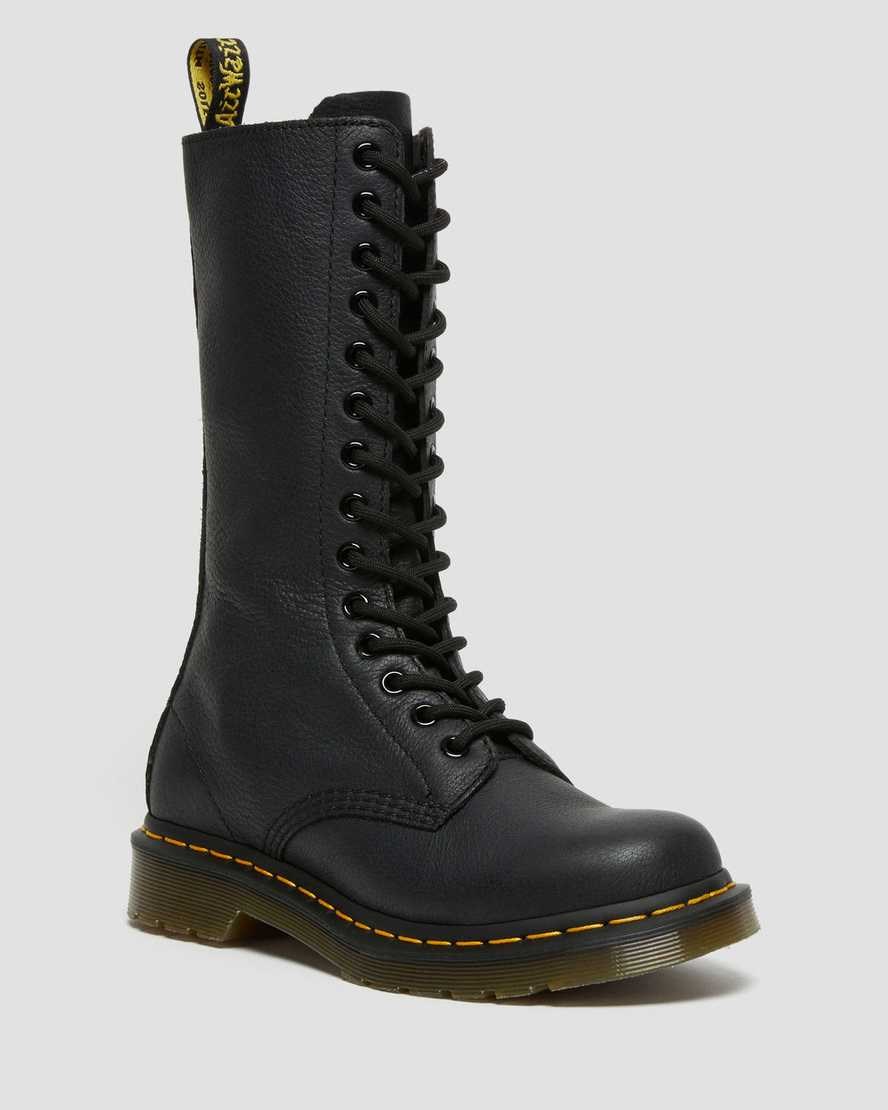 Dr Martens 1B99 Virginia Leather Women\'s Lace Up Boots Black Virginia | VDTPZC467