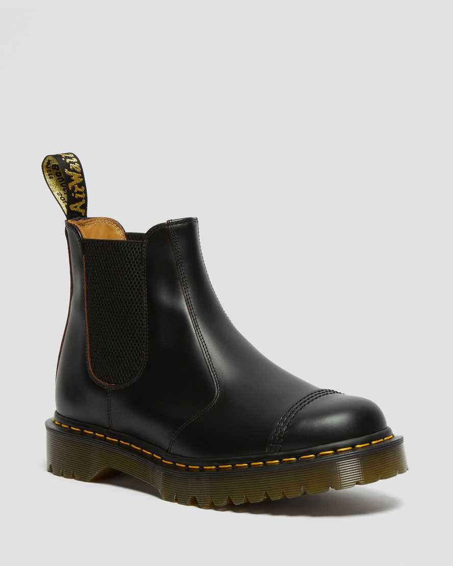 Dr Martens 2976 Bex Made in England Toe Cap Men\'s Ankle Boots Black Quilon | LCBSEK910