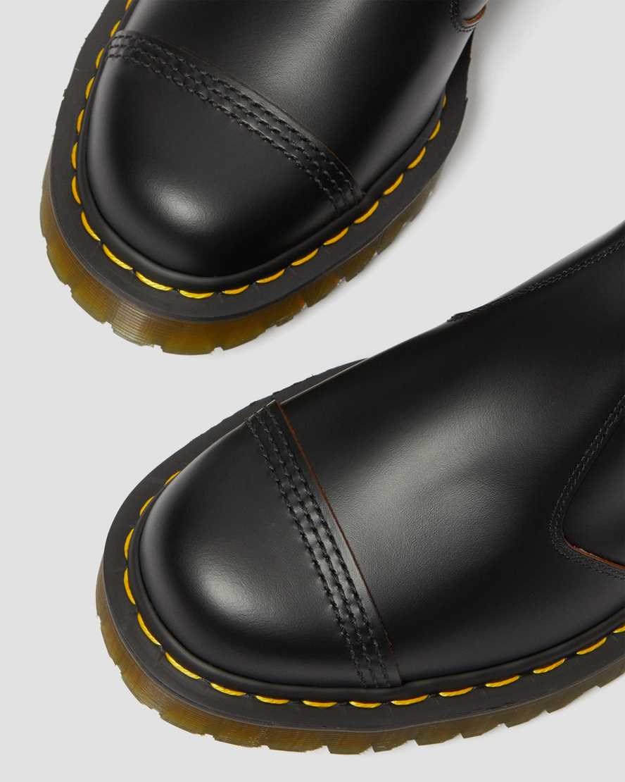 Dr Martens 2976 Bex Made in England Toe Cap Women's Chelsea Boots Black Quilon | UVYJMW571