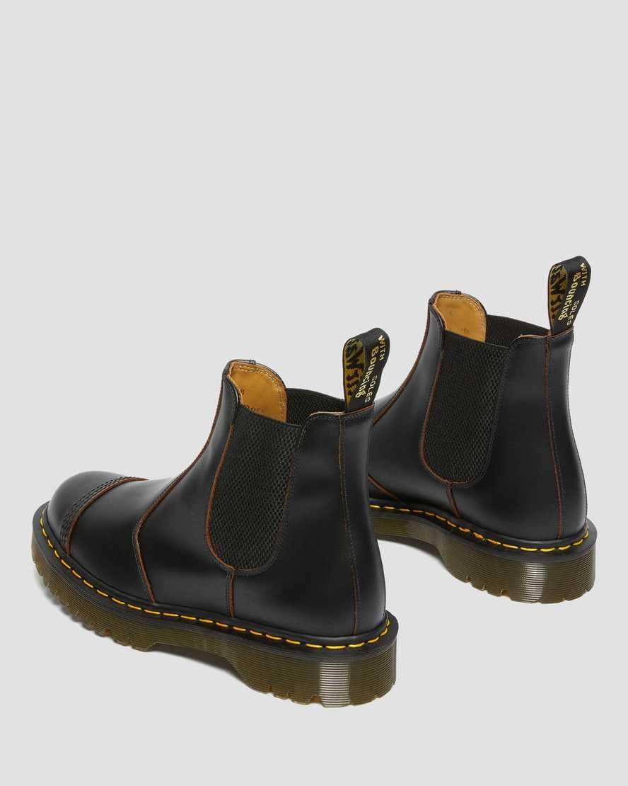 Dr Martens 2976 Bex Made in England Toe Cap Women's Chelsea Boots Black Quilon | UVYJMW571