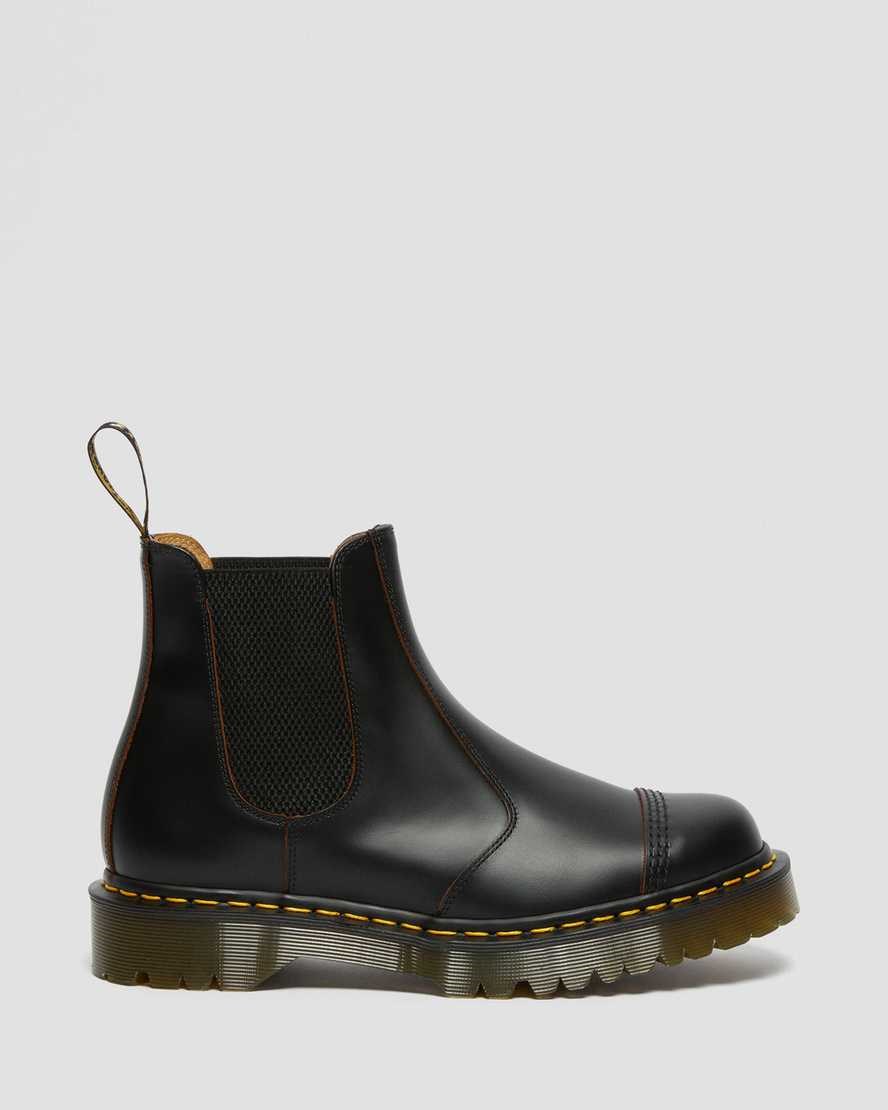 Dr Martens 2976 Bex Made in England Toe Cap Women's Chelsea Boots Black Quilon | UVYJMW571