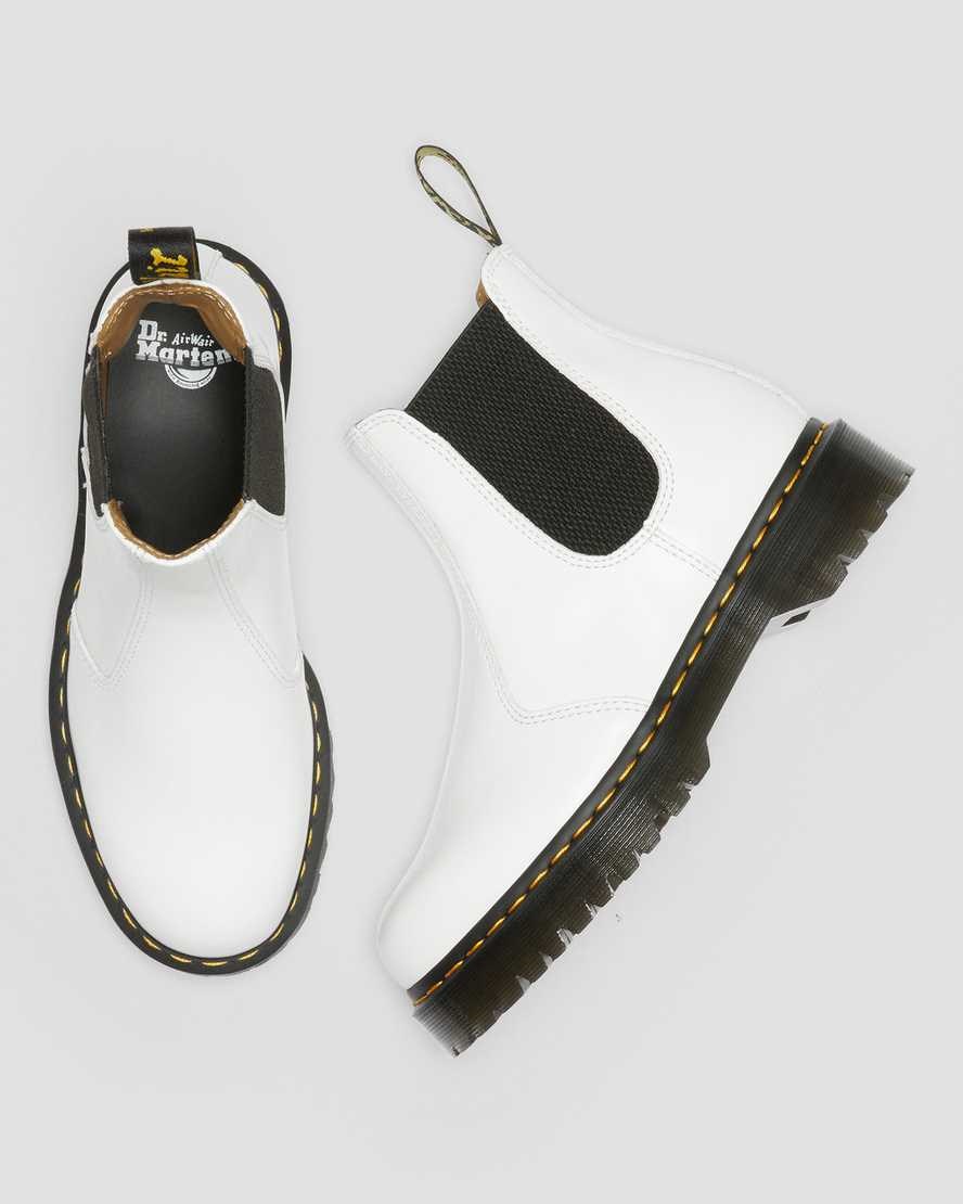 Dr Martens 2976 Bex Smooth Leather Men's Ankle Boots White Smooth Leather | FKBTGZ428